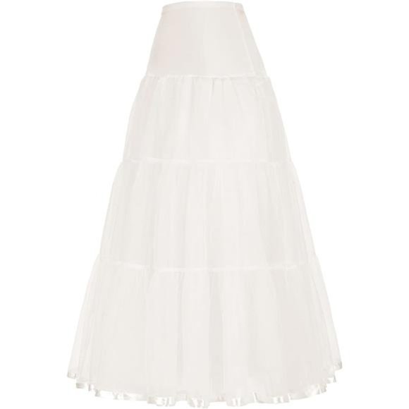 Women's Ankle Length Petticoats Wedding Slips Plus Size S-3X - Picture 1 of 7